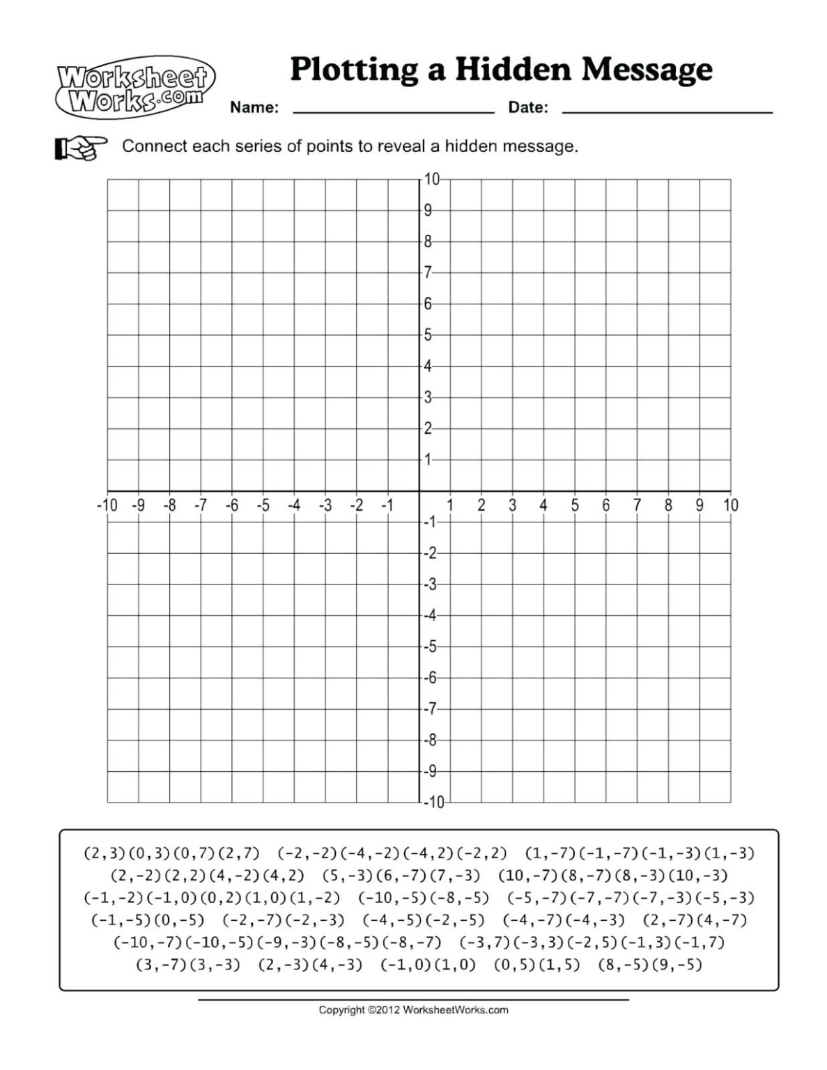 Free Printable Christmas Coordinate Graphing Worksheets Printable