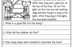 Best Of Free Printable Reading Comprehension Worksheets For 1St Grade