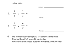 Seventh Grade Math Practice Worksheet Free Printable Educational