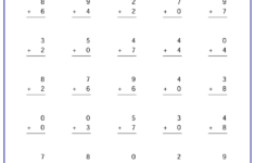 Single Digit Addition Worksheet Generator Grade 1 The Site For Free