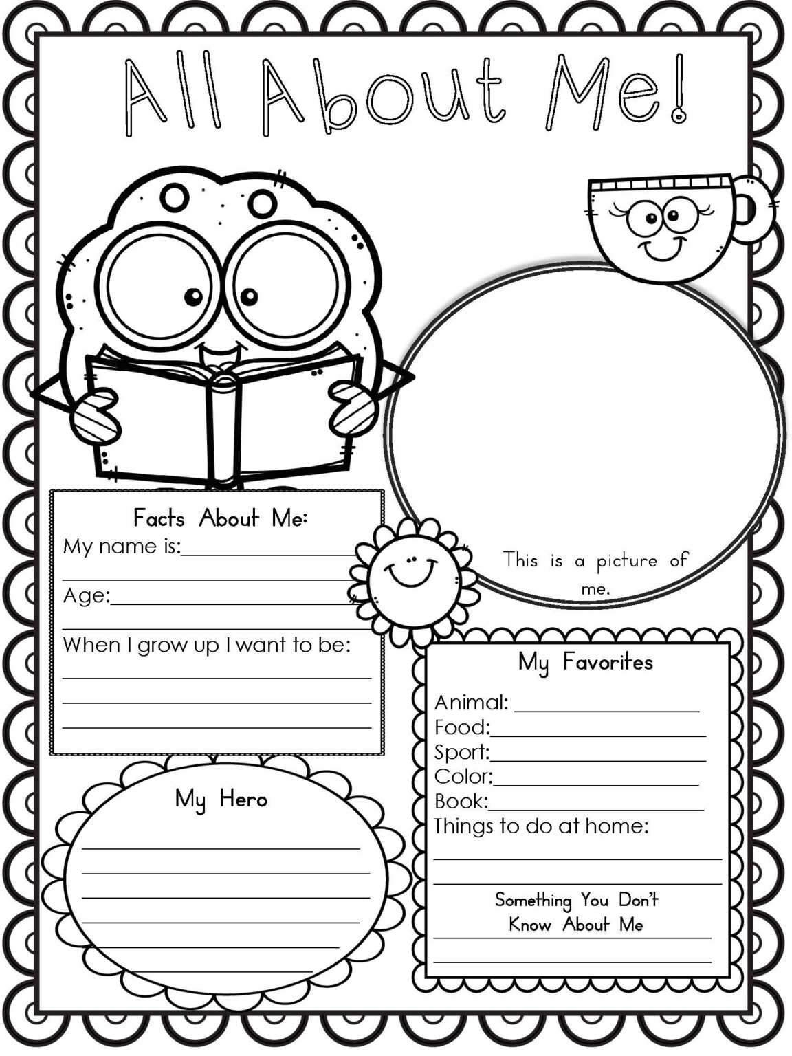 all about me free printable worksheets | Printable Worksheets