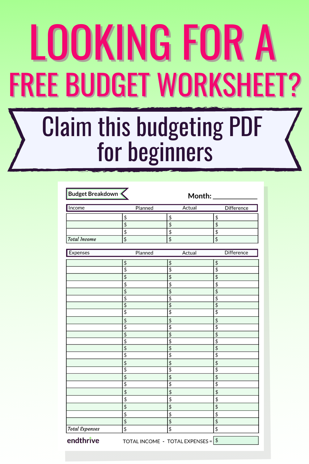 Pin On Budget Worksheets