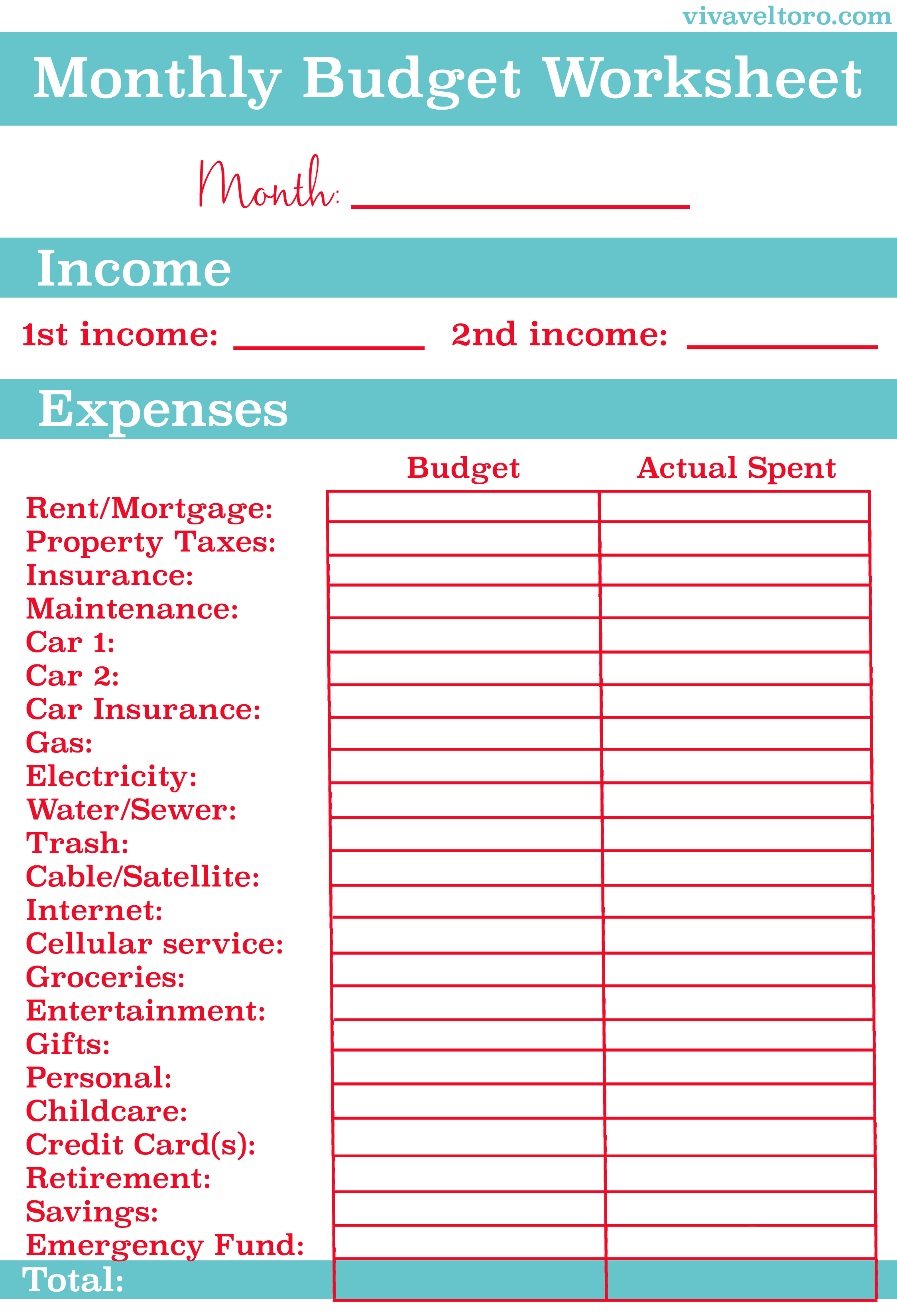 Great Budget Worksheet Budget Worksheet Budgeting Tips Free Download 