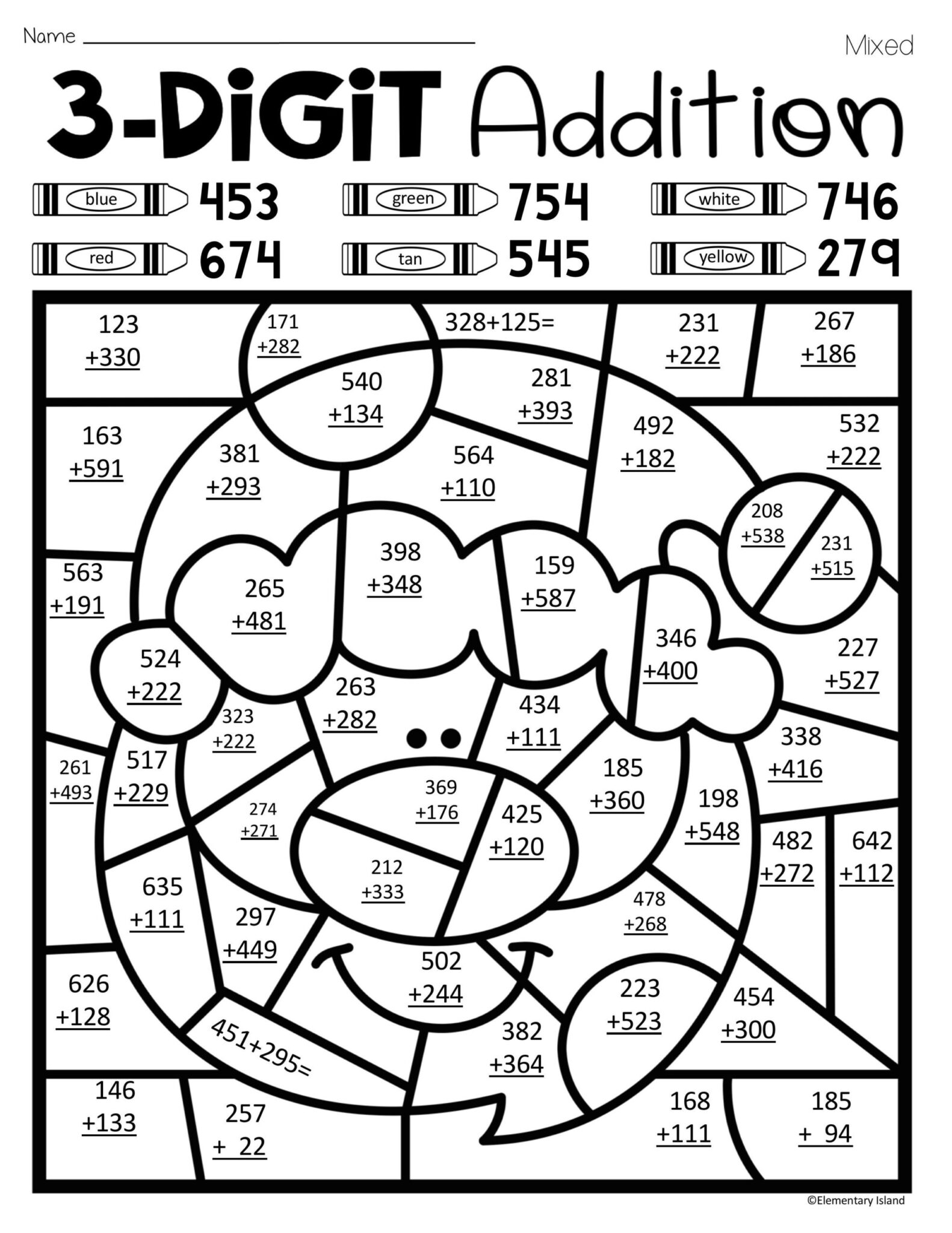 Christmas Multiplication Color By Number Printable Worksheets Free ...