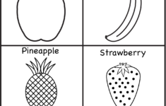 Fruits Coloring And Tracing 4 Preschool Worksheets FREE Printable