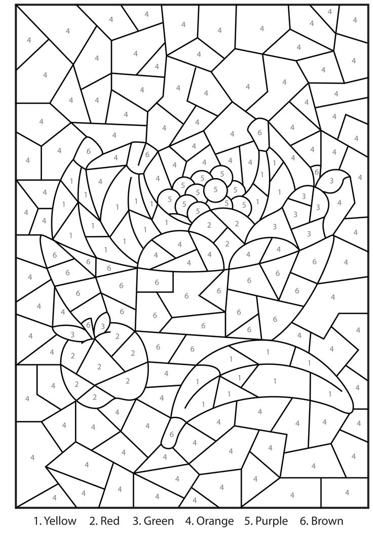 Free Printable Color By Number Coloring Pages Best Coloring Pages For 