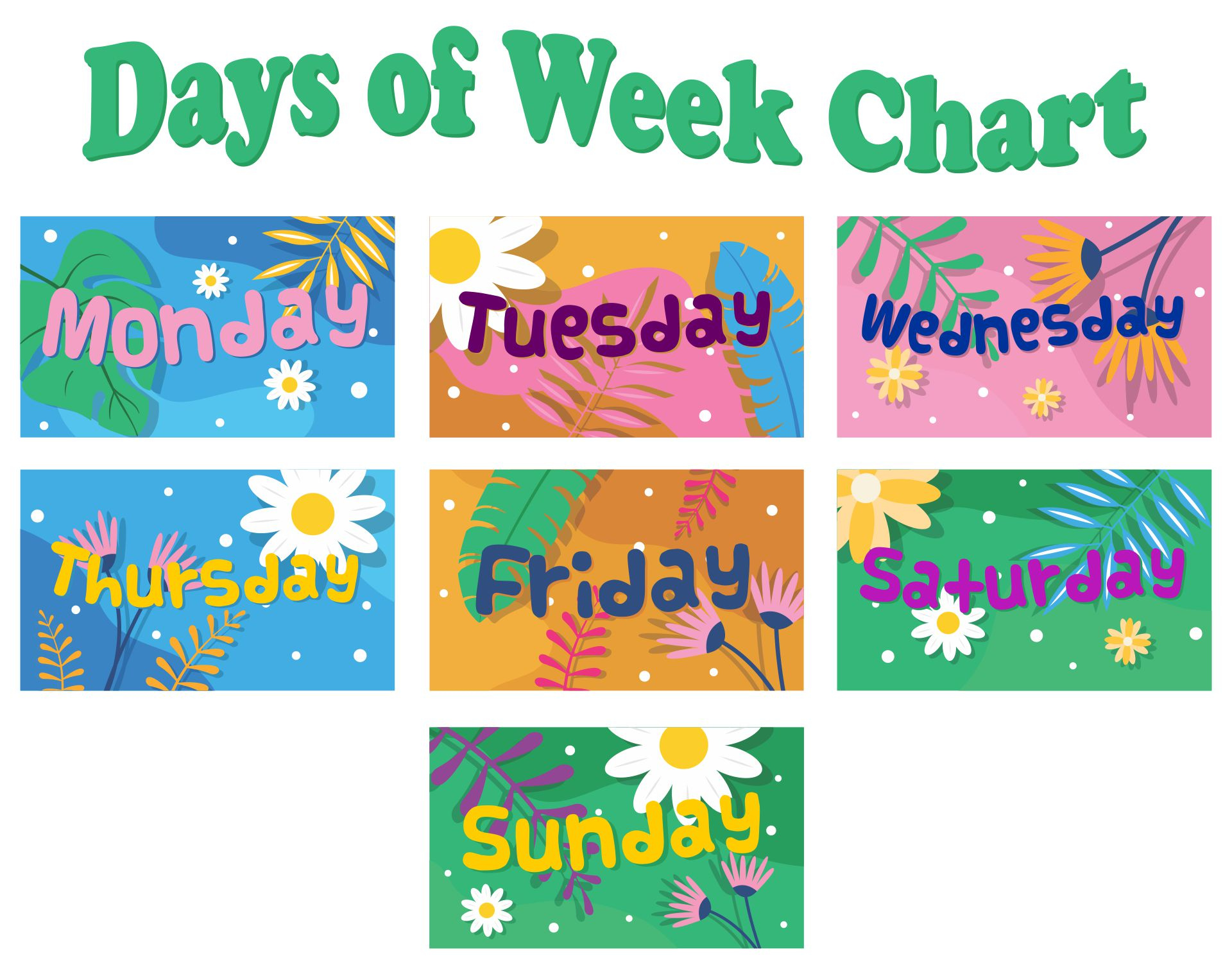 7 Best Printable Days Of The Week Chart Printablee