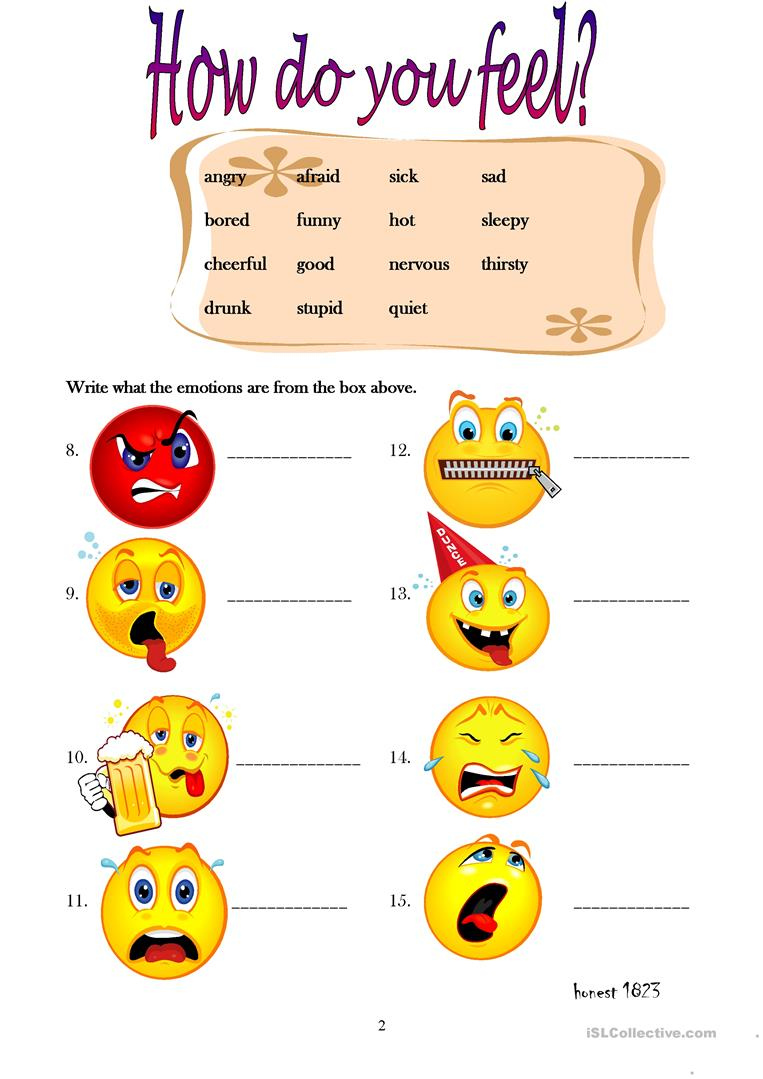 Emotions Worksheet Free ESL Printable Worksheets Made By Teachers