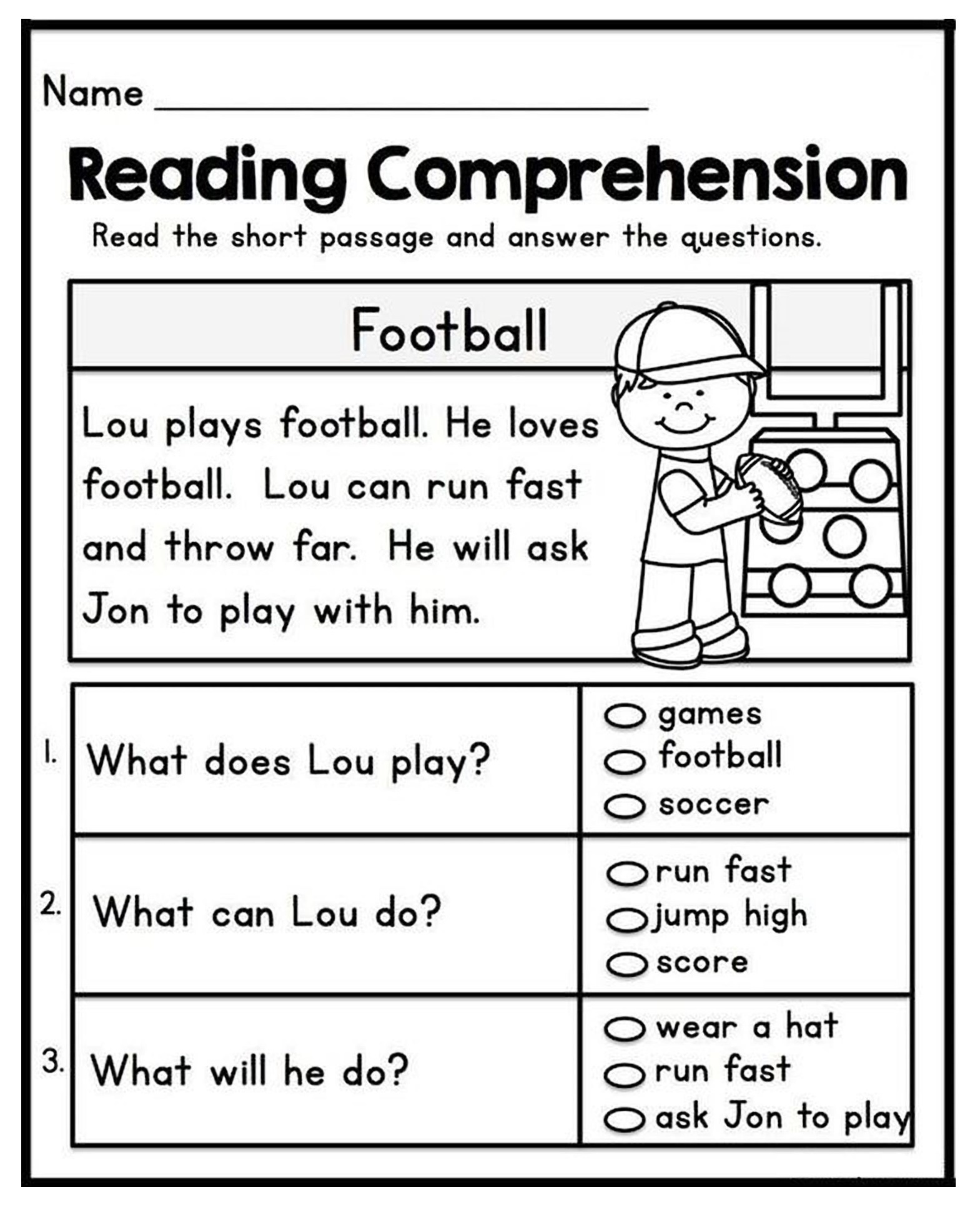 English Worksheets For First Grade Free Printable