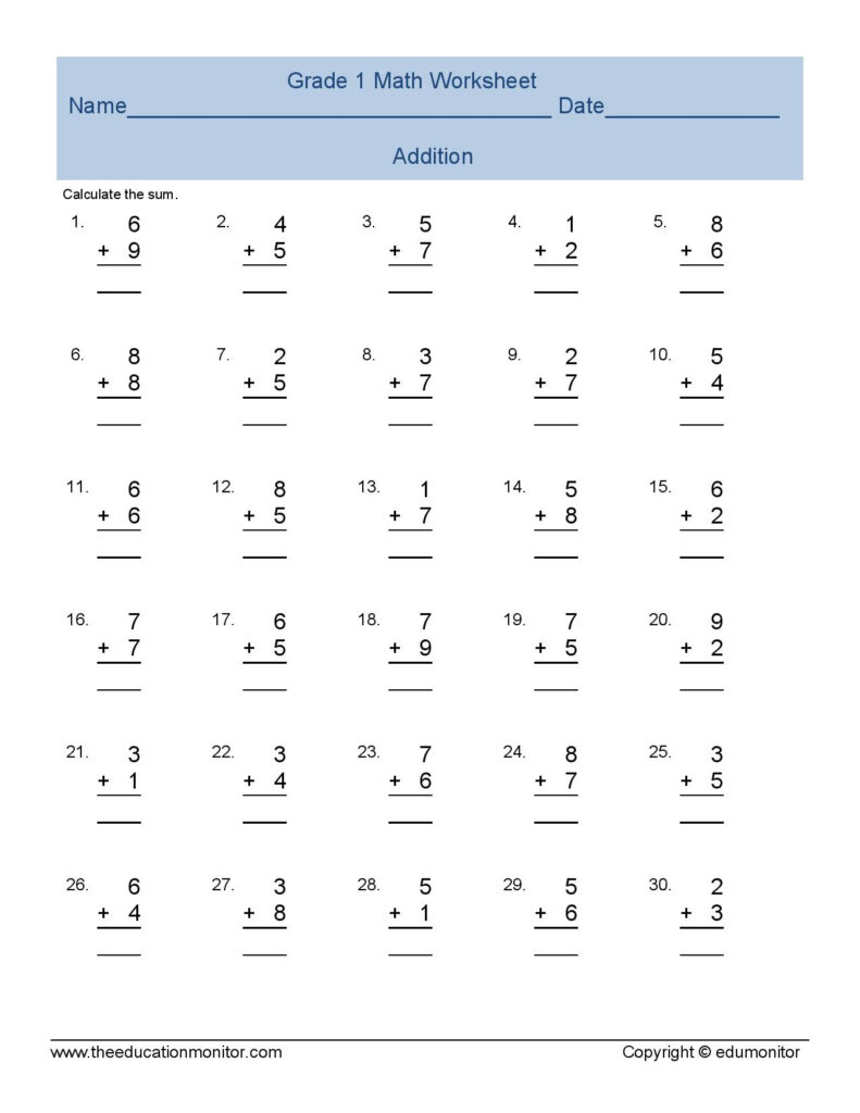 Free Printable Math Coloring Worksheets 1st Grade Printable Worksheets