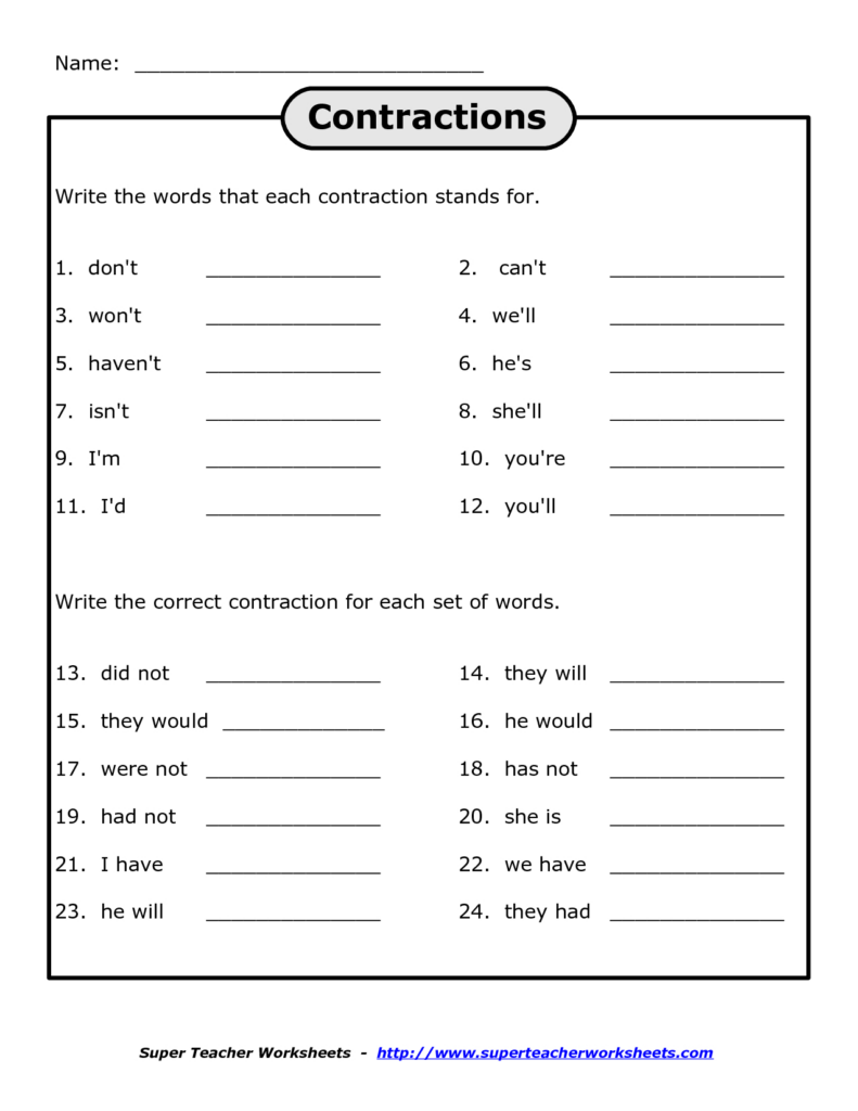 Free Printable 4th Grade Worksheets Printable Worksheets