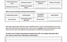 Exploring Social Anxiety Worksheet Therapist Aid