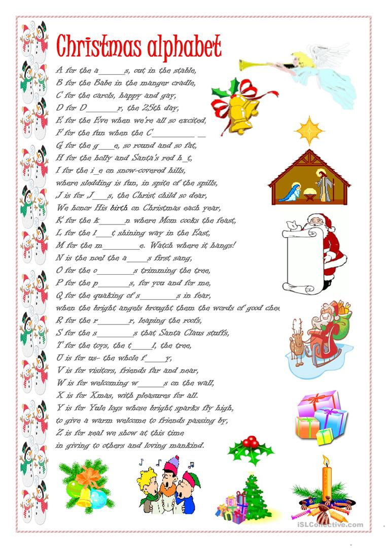 Christmas Alphabet Worksheet Free ESL Printable Worksheets Made By 
