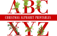 Red Christmas Alphabet Number Printables Christmas Alphabet