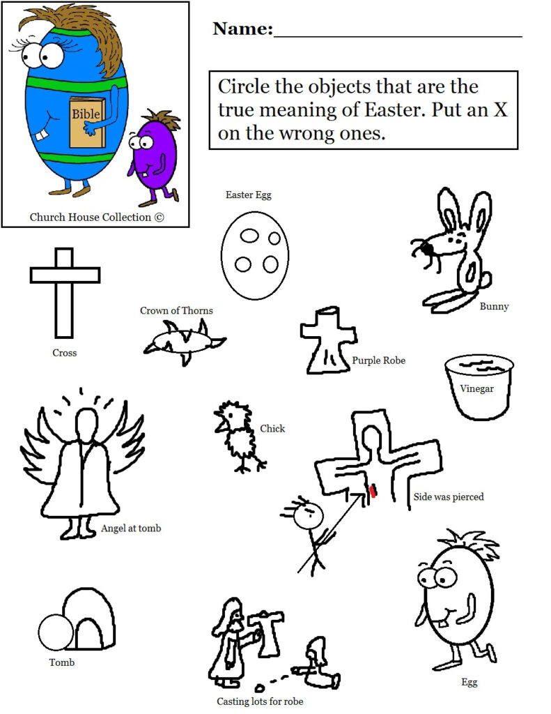 Free Easter Activities For Sunday School Printable Worksheets