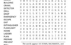 Fire Safety Word Search Puzzle Puzzles To Play