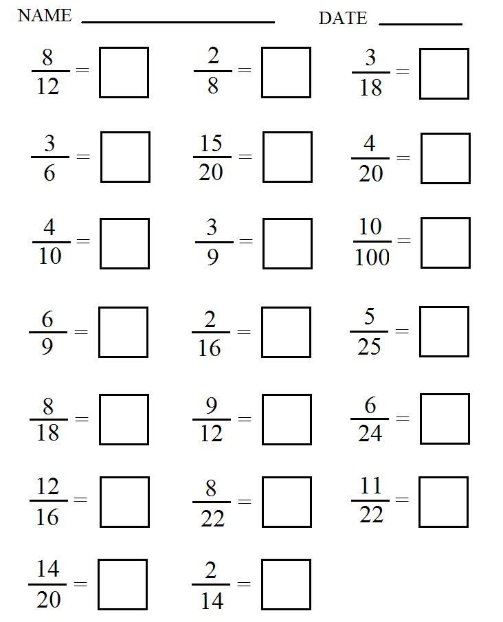 Free Printable Candy Fraction Worksheets