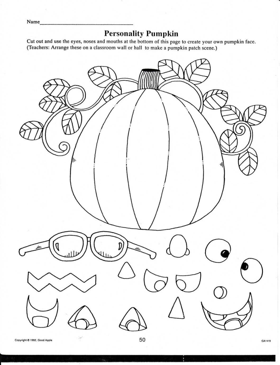 free printable halloween worksheets for kindergarten Printable Worksheets