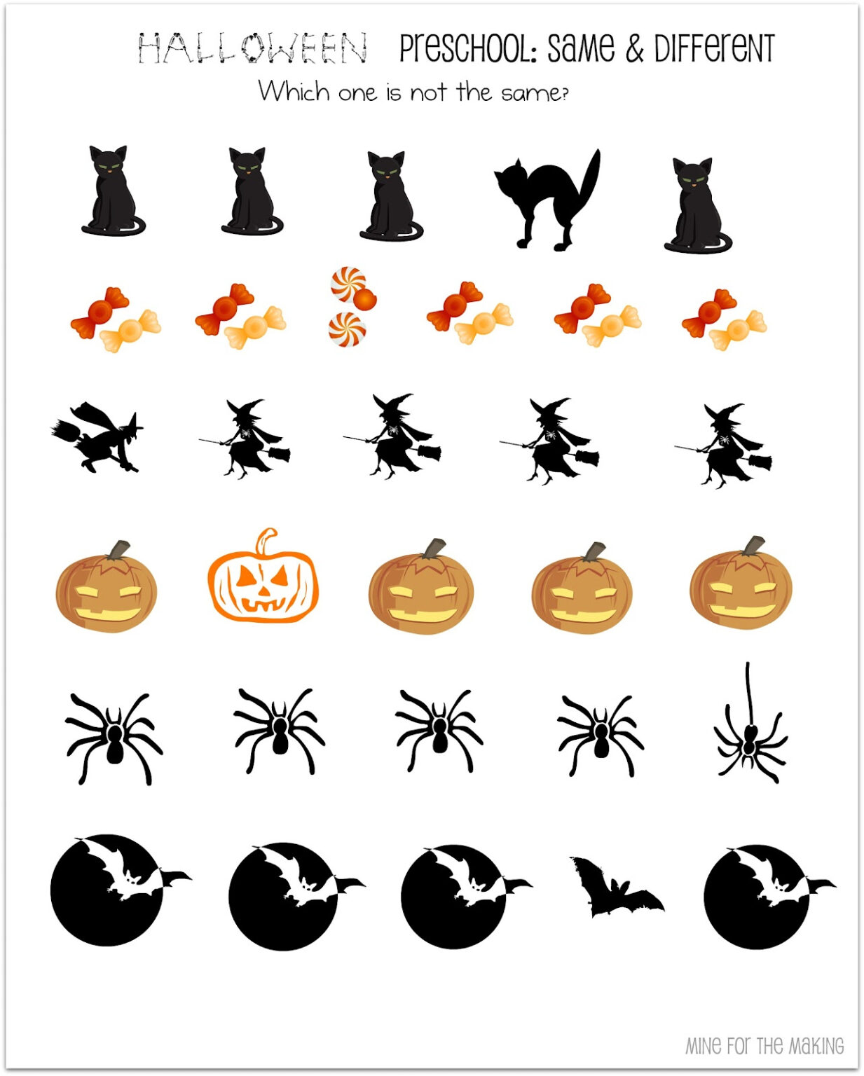 free halloween printables for preschoolers | Printable Worksheets