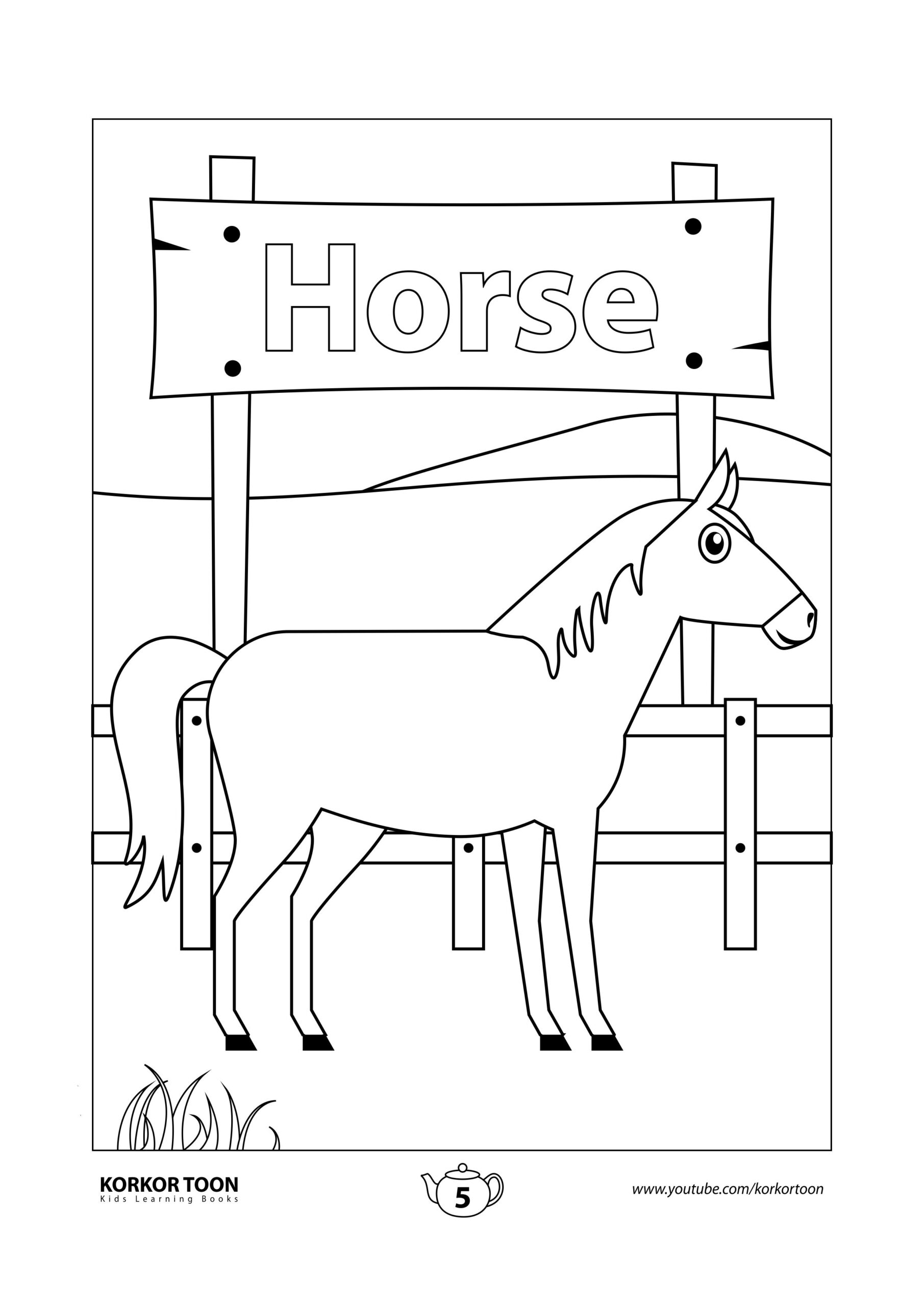 Free Printable Horse Worksheets Learning How To Read
