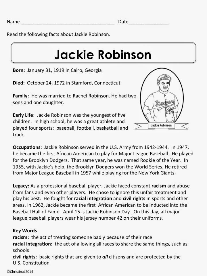 Free Jackie Robinson Bio For Kids Printable Yahoo Image Search 