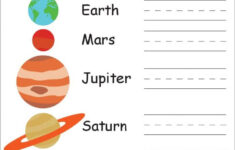 Science Worksheet For Kindergarten 2 Solar System Worksheets Free