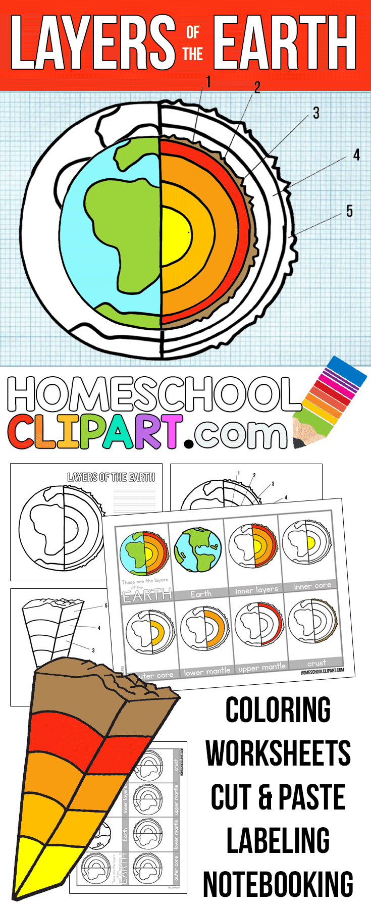 Free Layers Of The Earth Worksheets The Crafty Classroom