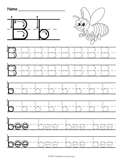 Free Printable Tracing Letter B Worksheet Letter B Worksheets 