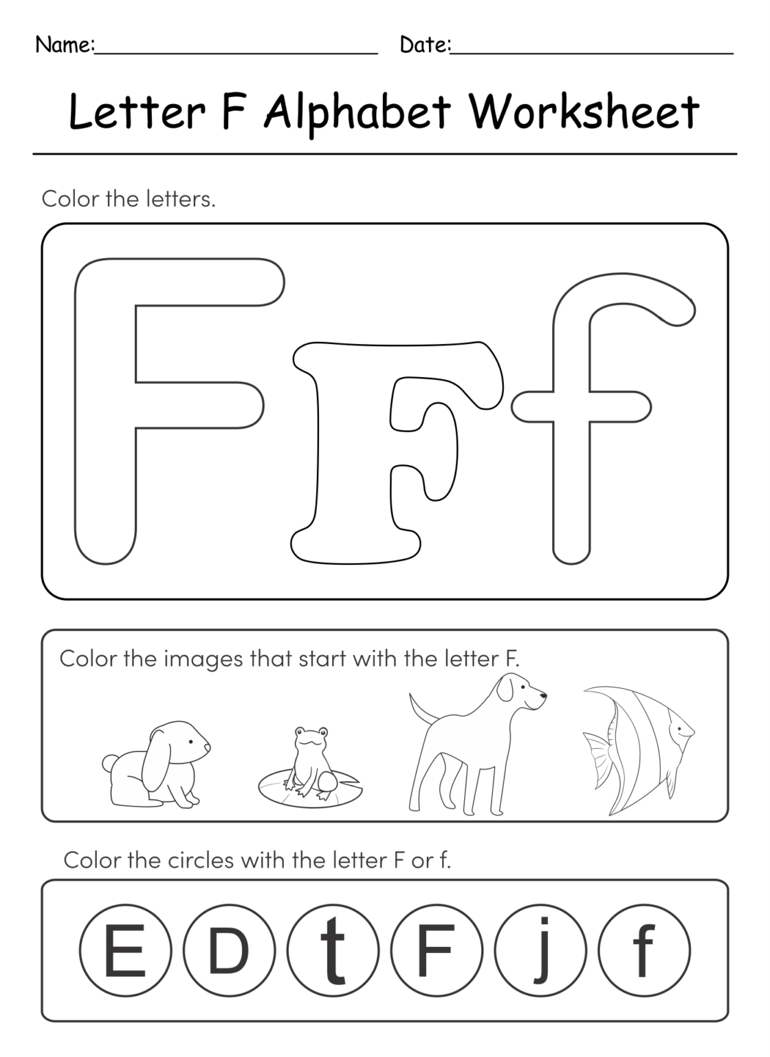 free printable letter f tracing worksheets | Printable Worksheets