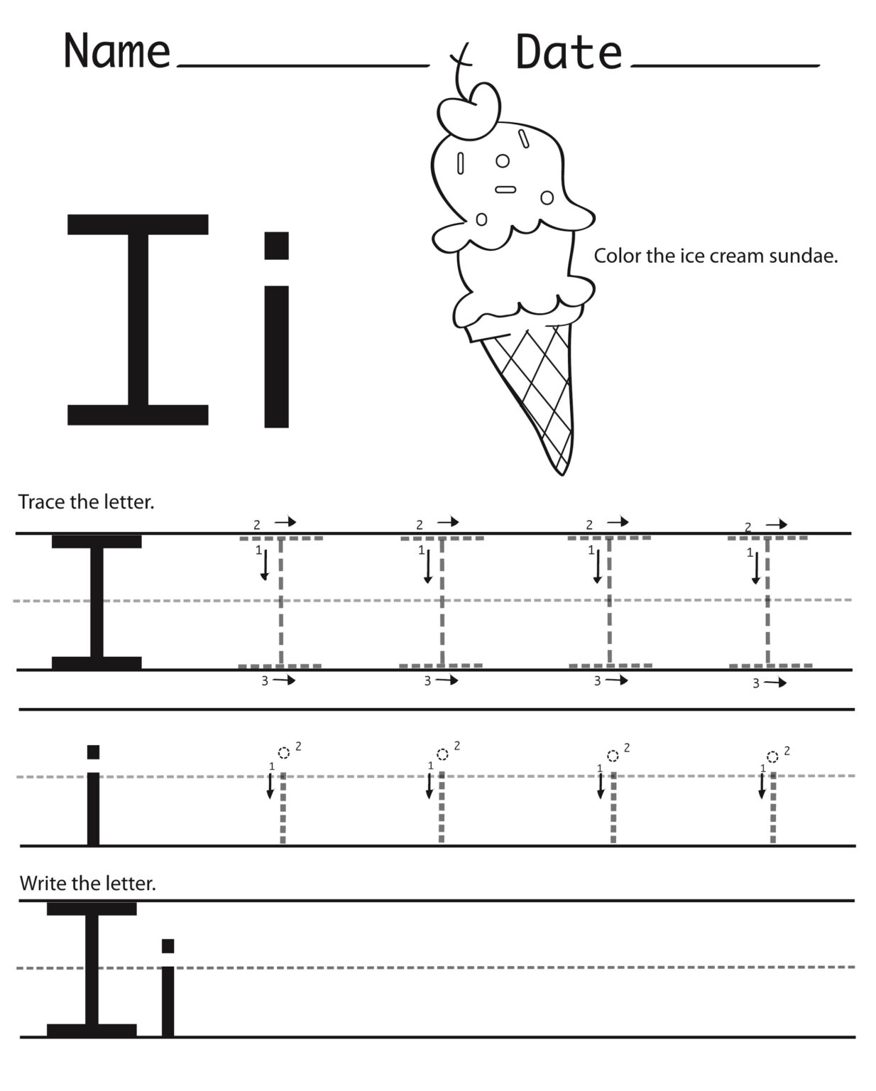 Free Printable Letter I Worksheets Printable Worksheets Free printable letter i worksheets printable worksheets