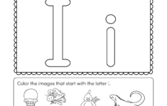 Letter I Coloring Worksheet Free Kindergarten English Worksheet For