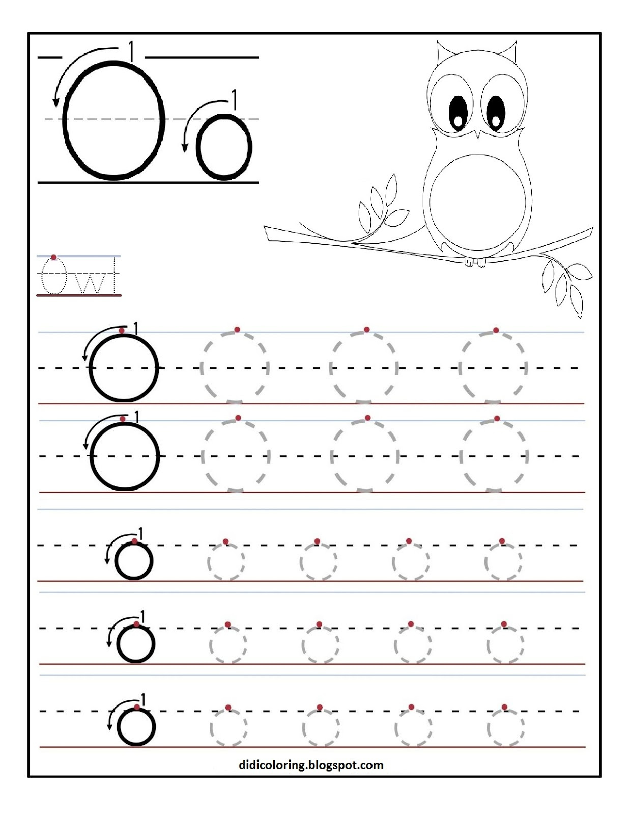 Free Printable Worksheet Letter O For Your Child To Learn And Write 