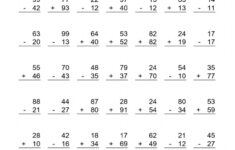 Addition Worksheet 3Rd Grade Column Addition 4 Digits 1 gif Math