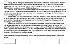 Beautiful Mexican Independence Day Worksheets For High School Black