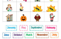 Months Of The Year Worksheet For Grade 1