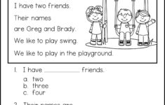 1st Grade Reading Comprehension Worksheets Multiple Choice Pdf