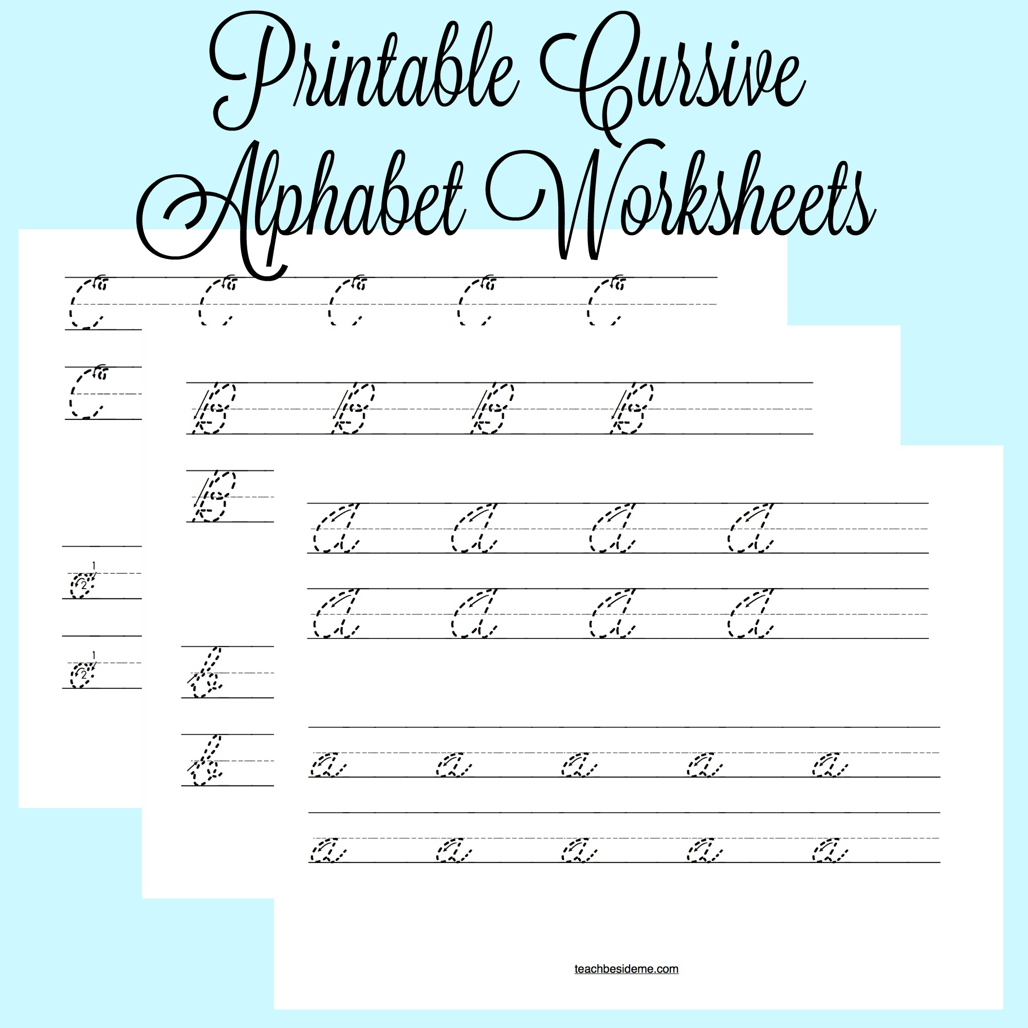 Cursive Alphabet Practice Free Printable Printable Cursive Writing 