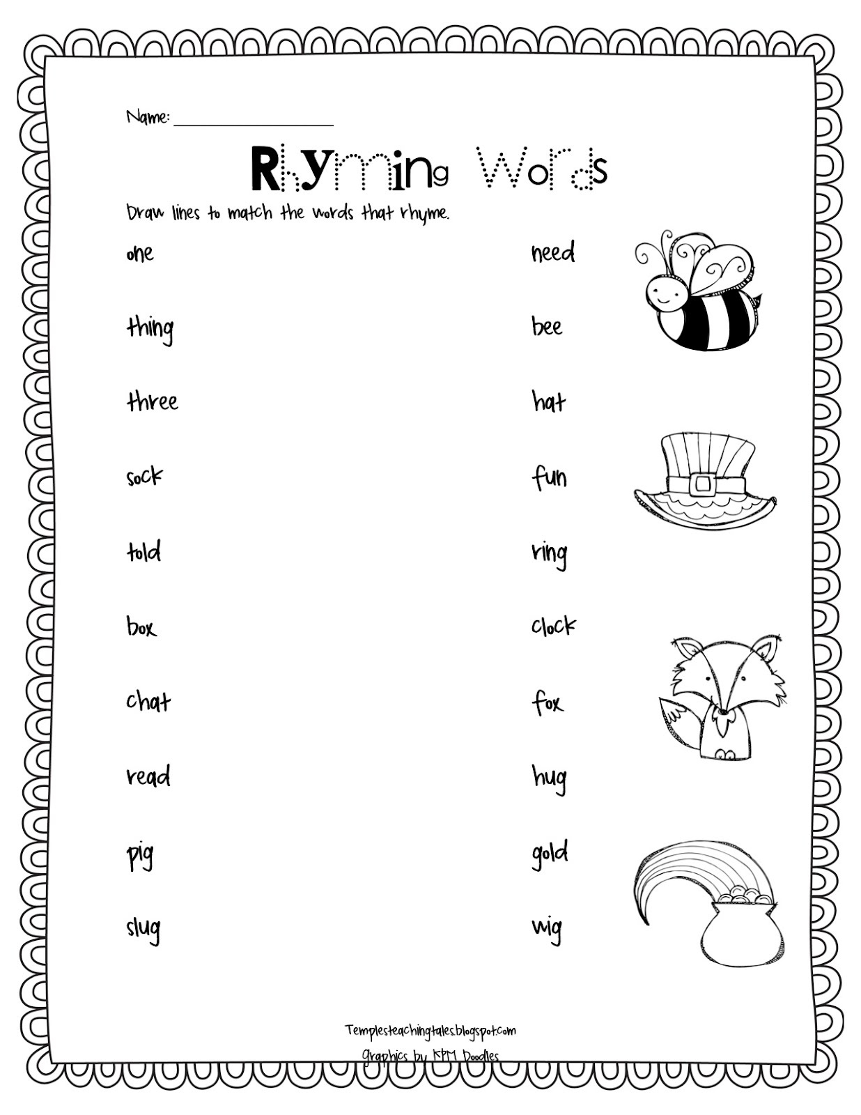 Free Printable Rhyming Worksheets Printable Worksheets