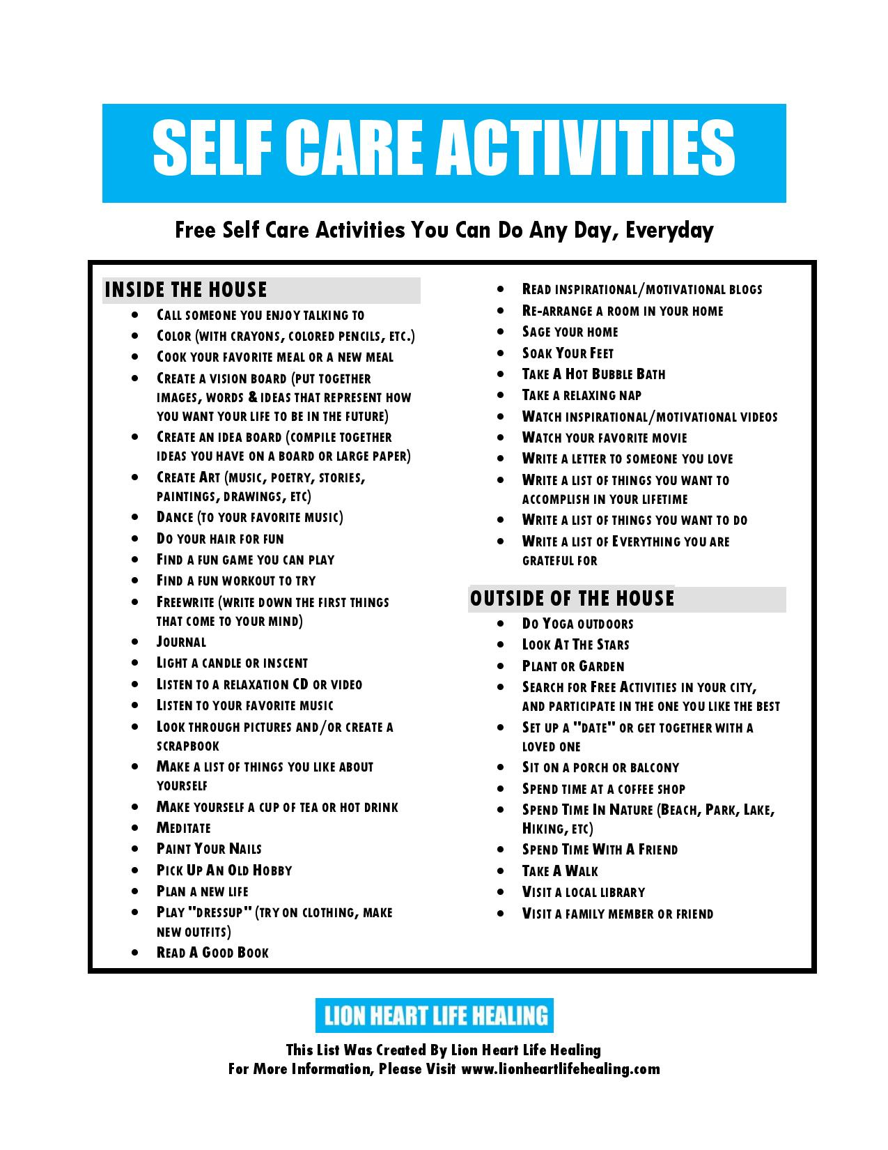Worksheet Self Care Worksheets Grass Fedjp Worksheet Study Site