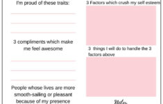 Free Printable Raise Your Self Esteem Now Shikah Anuar In 2020