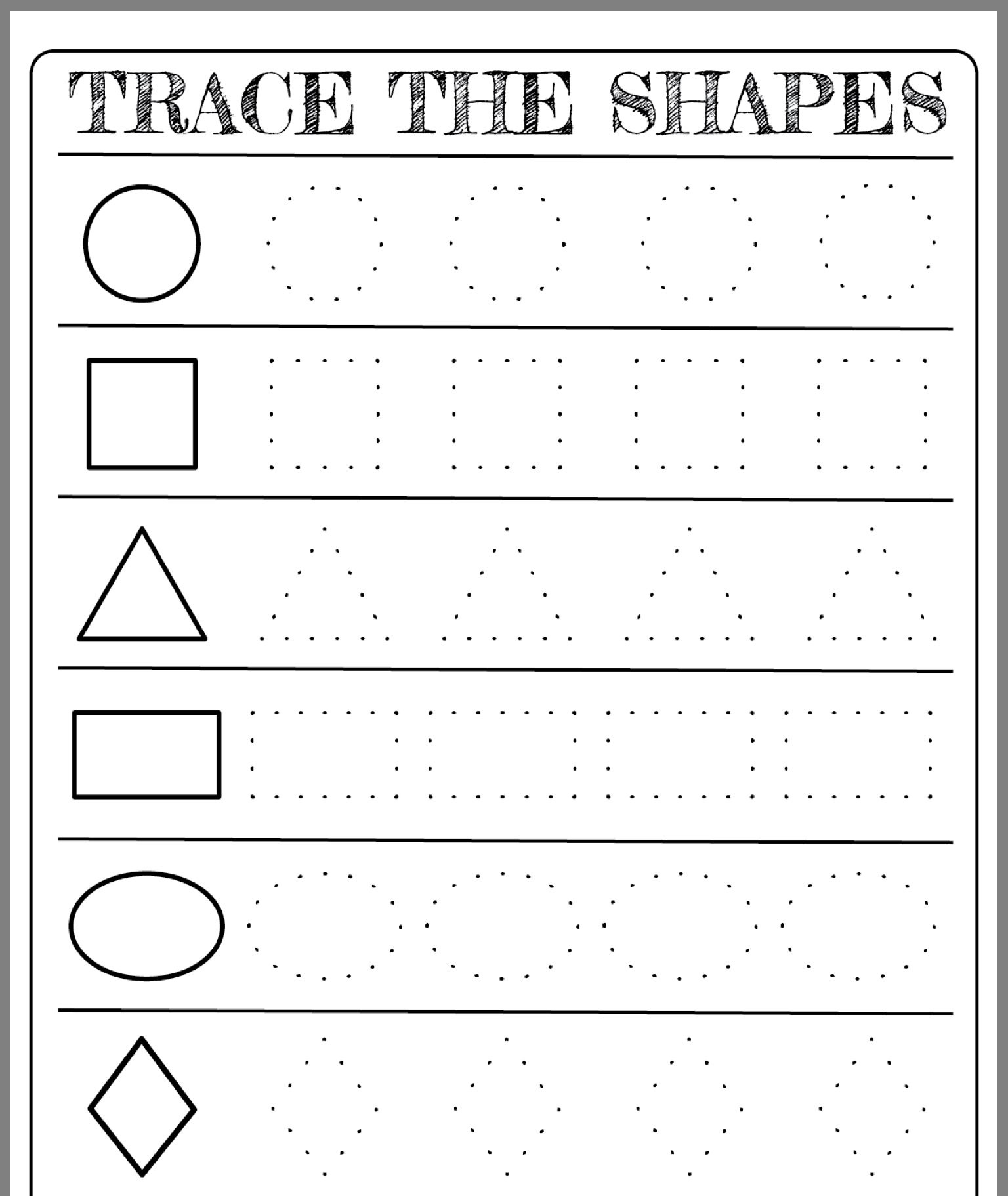 Free Printable Shapes Worksheets Printable Worksheets