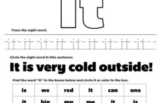 49 Printable Worksheet For Kindergarten Sight Word Pictures