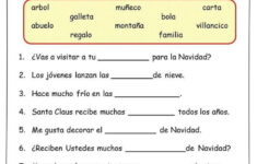 Spanish Reflexive Verbs Worksheet Printable Spanish Christmas