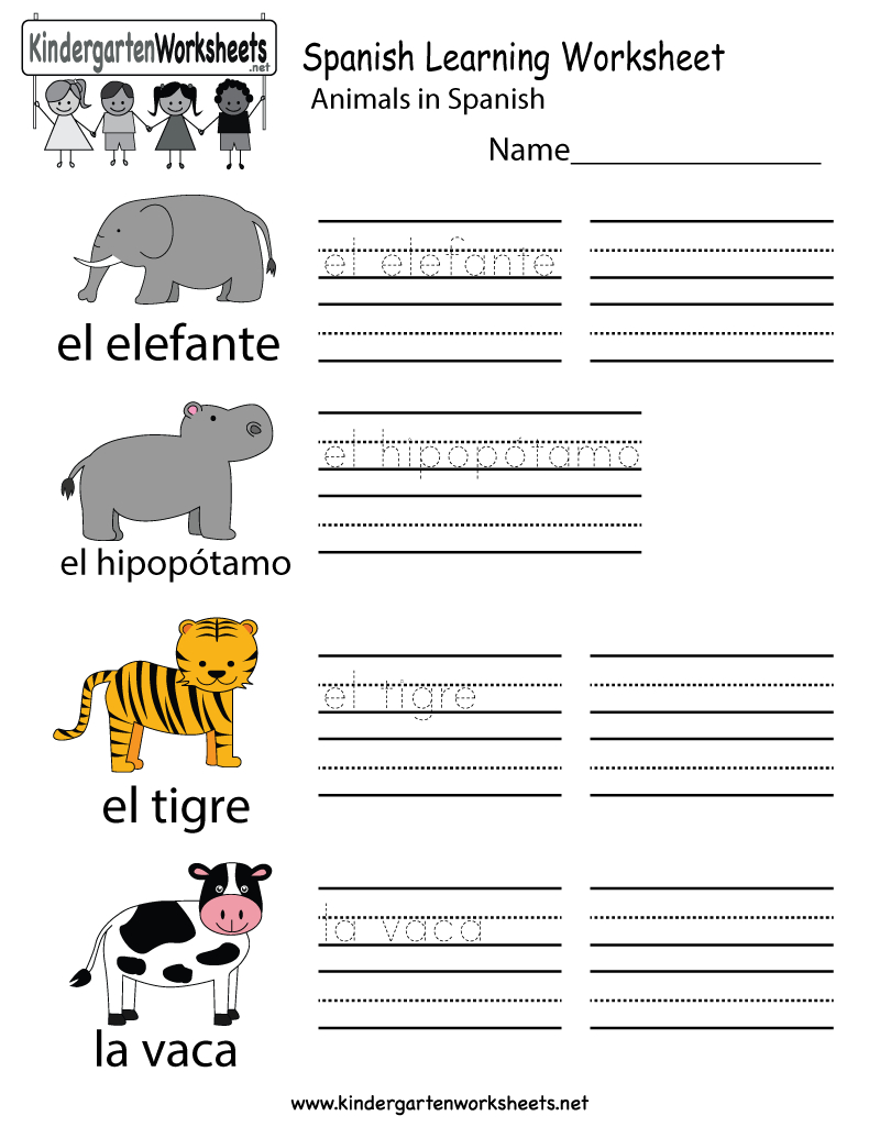 Free Printable Spanish Worksheets For Beginners Forms Worksheets 