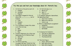 St Patrick 39 s Day Quiz Worksheet Free ESL Printable Worksheets Made