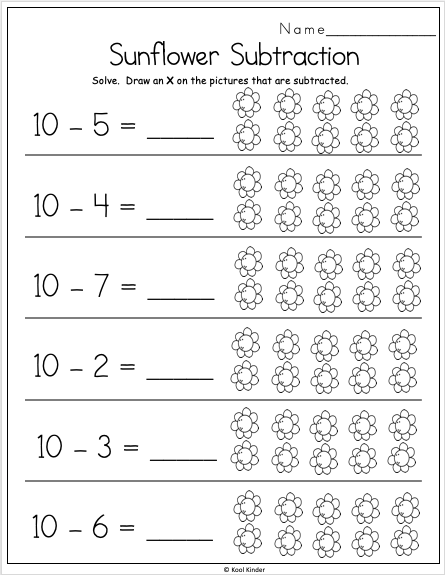 Free Fall Math Worksheet For Kindergarten Subtraction Made By Teachers