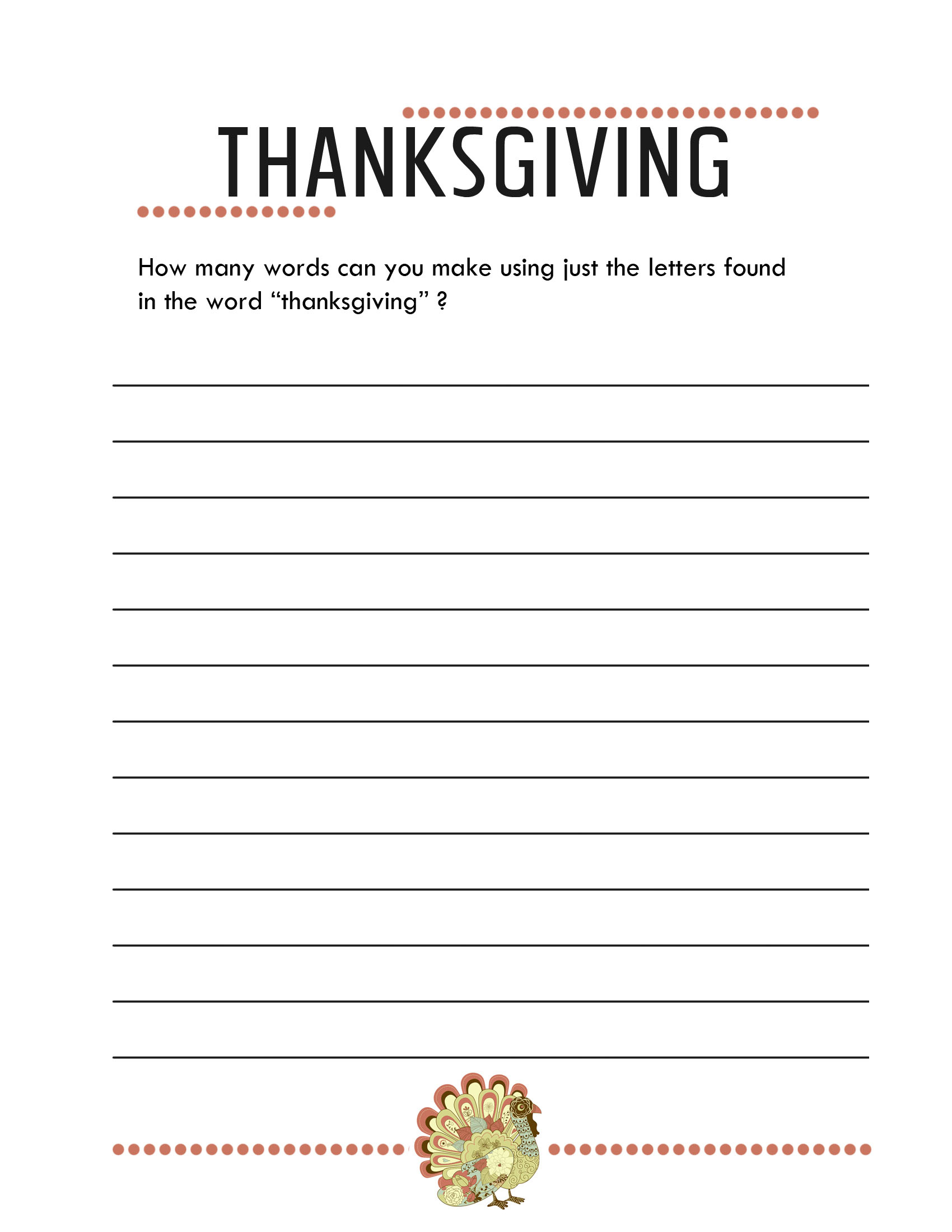 Thanksgiving Worksheets free Printables JessicaLynette