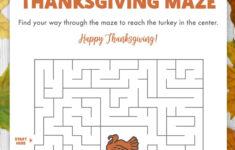 Free Printable Thanksgiving Maze Thanksgiving Games And Activities