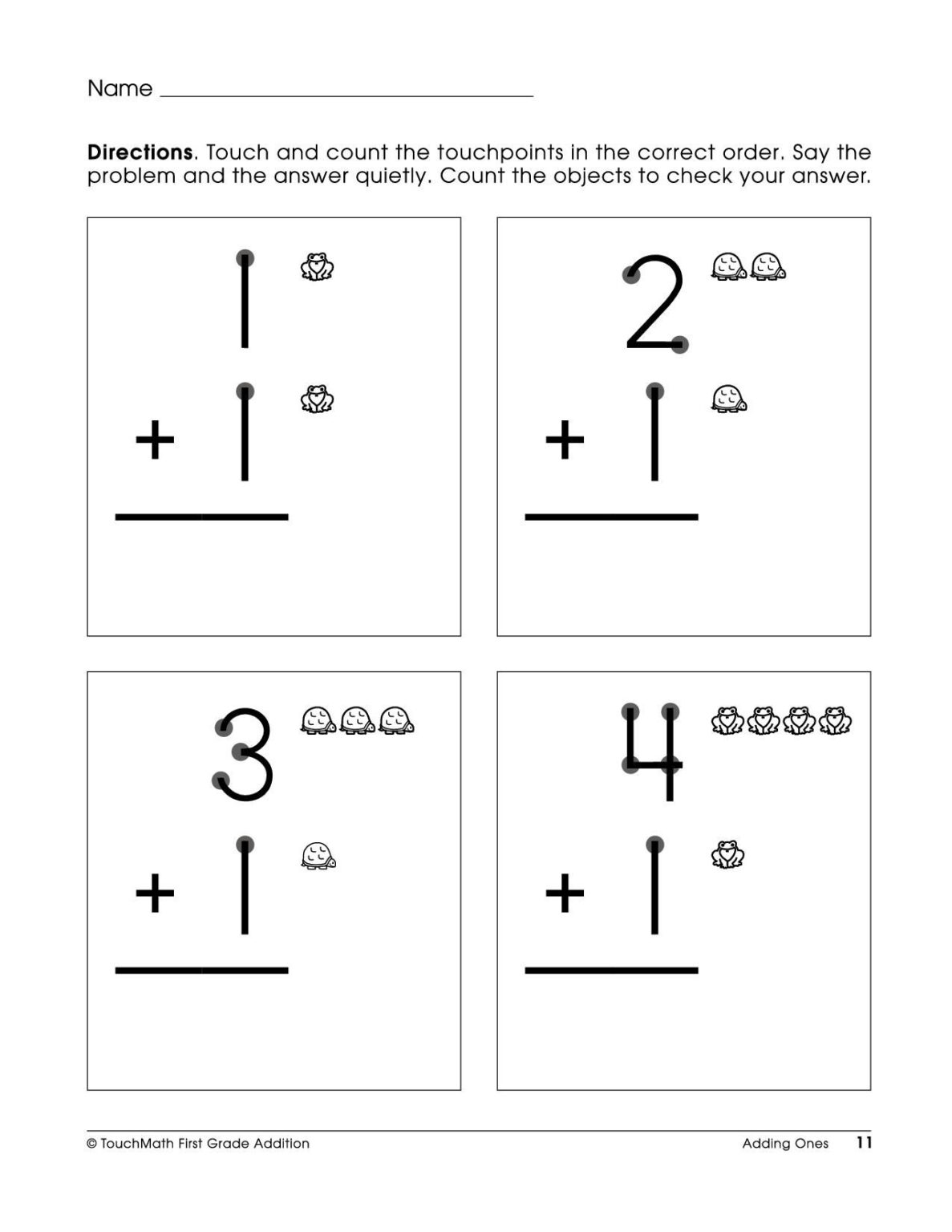 Free Printable Touch Math Worksheets 1187x1536 