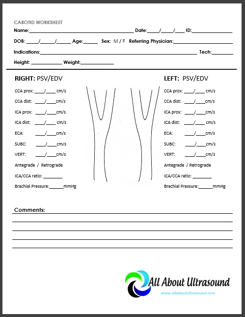 Ultrasound Technologist Worksheets